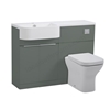 Tavistock * Match 1200 Left Hand Vanity Unit - Viridian Green