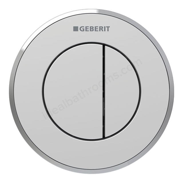 Geberit Type10 Pneumatic Dual Flush Button for Sigma 8cm Cistern - Matt Chrome
