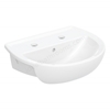 Twyford Alcona 450mmW Semi-Recessed Basin, 2 Tap Holes