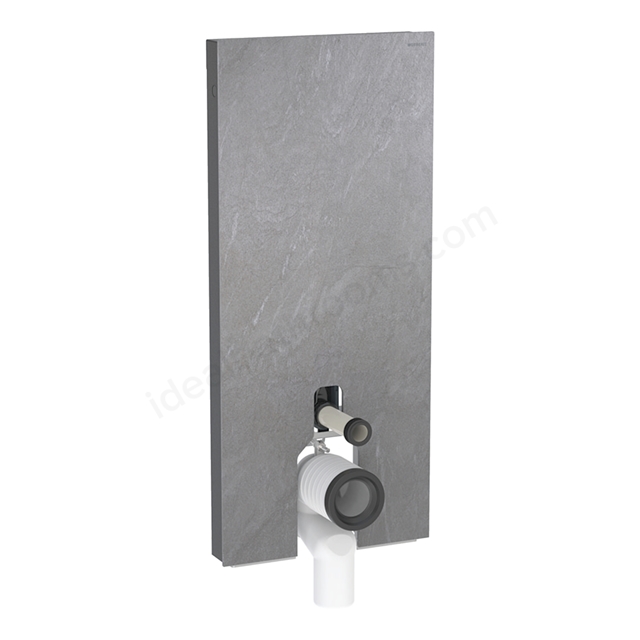 Geberit Monolith Plus for BTW WC; 114cm; Slate Stoneware; Black Chrome