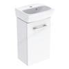 Geberit Selnova Square Basin & Cabinet Set 360 x 652mm, One Door - White