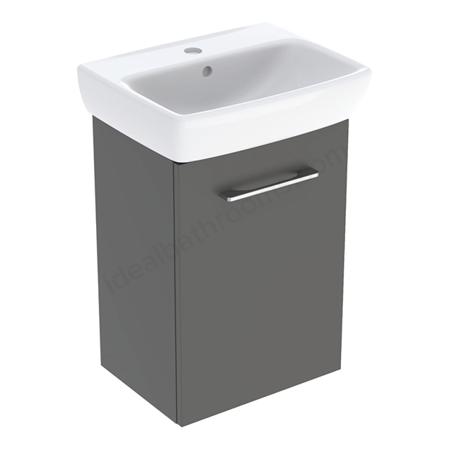 Geberit Selnova Square Basin & Cabinet Set 450 x 650mm, One Door - Lava