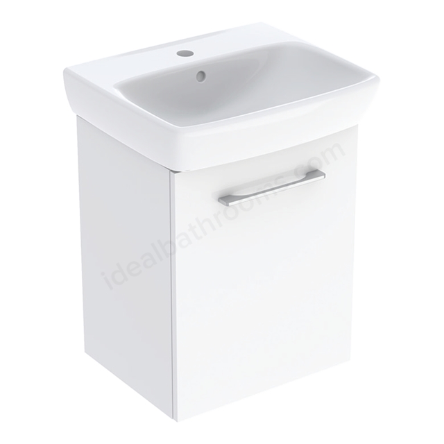 Geberit Selnova Square Basin & Cabinet Set 500 x 650mm, One Door - White