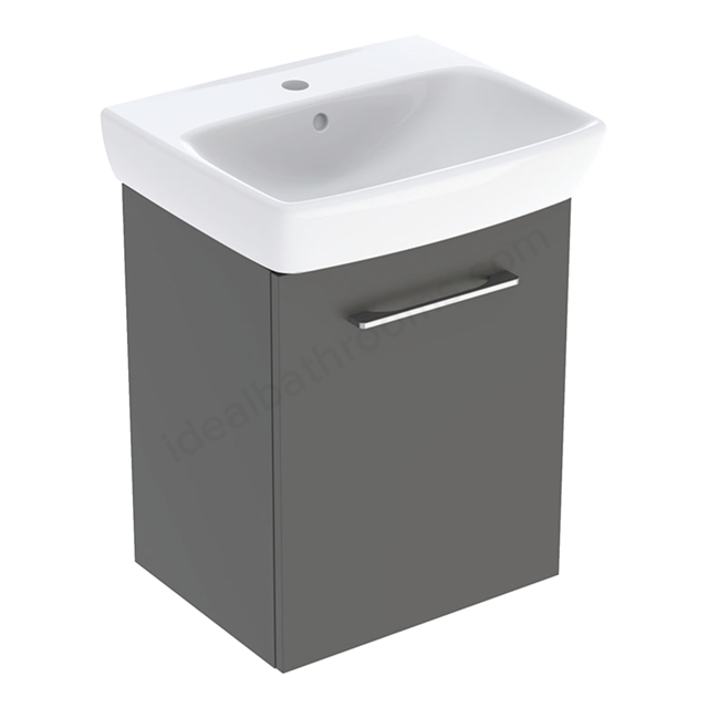 Geberit Selnova Square Basin & Cabinet Set 500 x 650mm, One Door - Lava