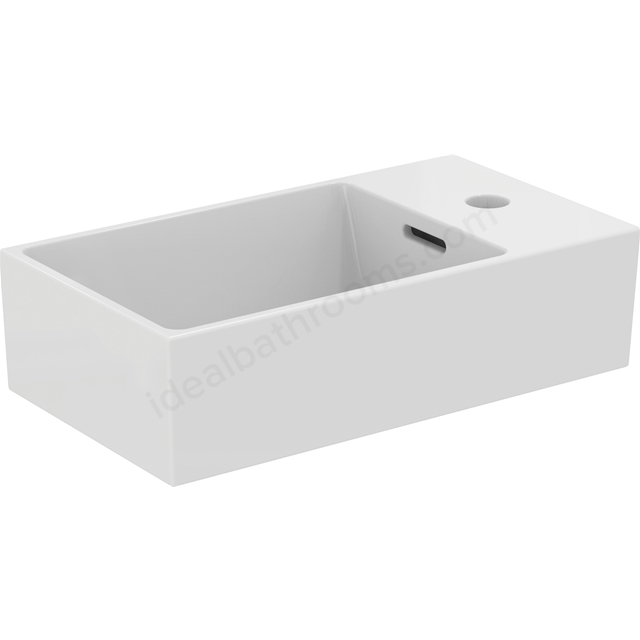 Atelier Extra 45cm guest 1 Tap Hole Basin; overflow; ground; right hand