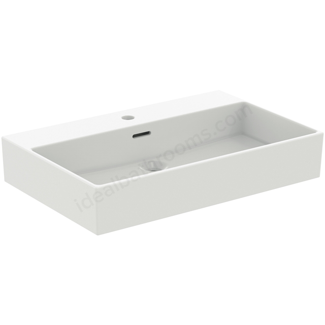 Atelier Extra 70cm 1 taphole washbasin with overflow; silk white