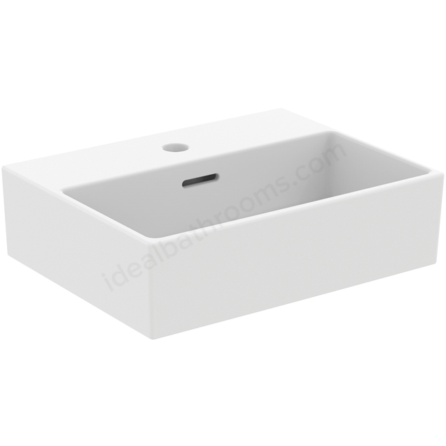 Atelier Extra 45cm 1 taphole handrinse basin with overflow; silk white