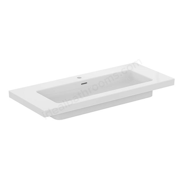 Atelier Extra 120cm vanity washbasin; 1 taphole with overflow; white