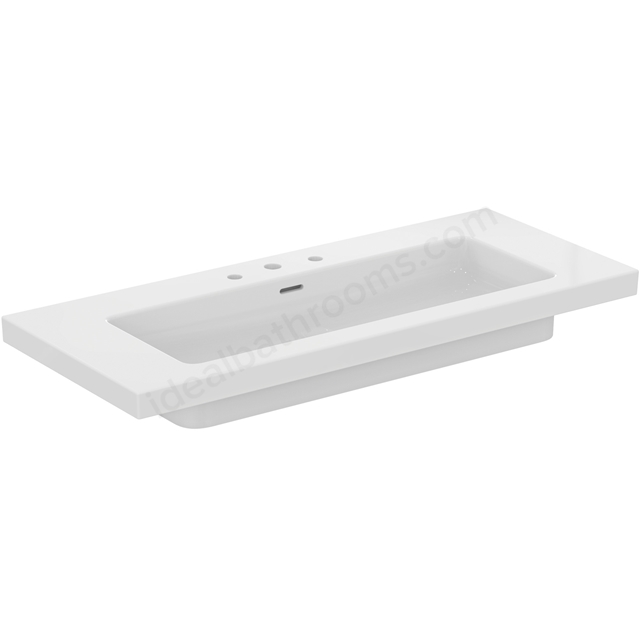 Atelier Extra 120cm vanity washbasin; 3 tapholes with overflow; white