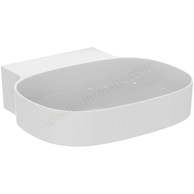 Atelier Linda X 50cm washbasin; no taphole; no overflow; white
