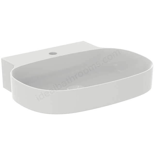 Atelier Linda X 60cm washbasin; 1 taphole; no overflow; silk white
