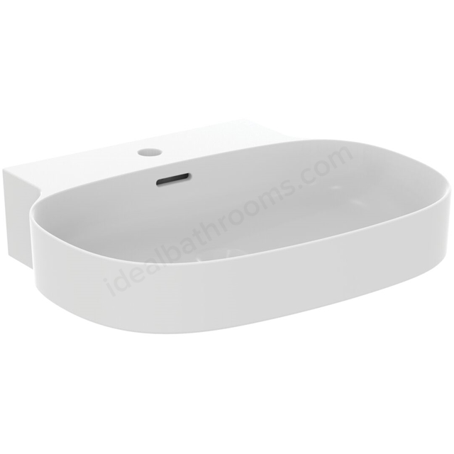 Atelier Linda X 60cm washbasin; 1 taphole with overflow; silk white