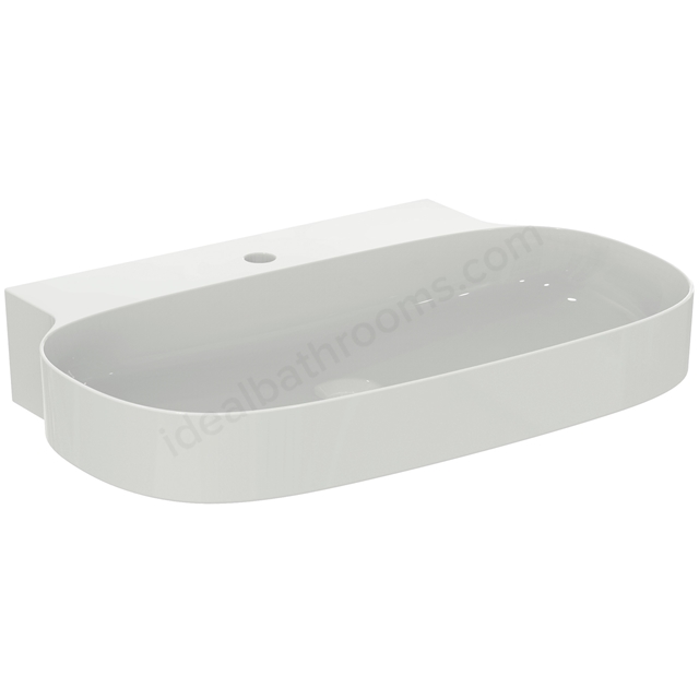 Atelier Linda X 75cm washbasin; 1 taphole; no overflow; ground; white