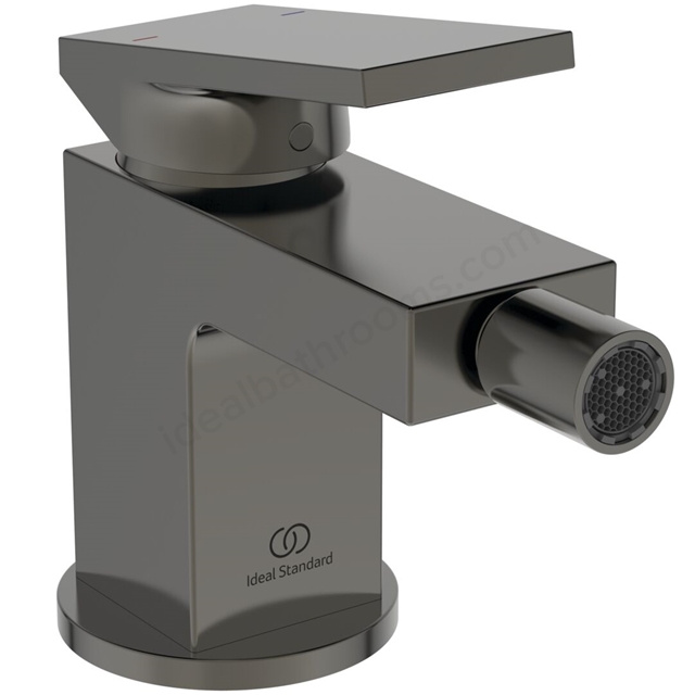 Atelier Extra single lever bidet mixer with pop-up waste; magnetic grey