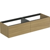 Atelier Conca 160cm wall hung washbasin unit with 2 drawers; no worktop; light oak