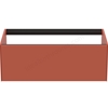 Atelier Conca 100cm wall hung washbasin unit with 1 drawer; no worktop; matt sunset