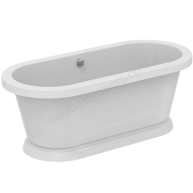 Atelier Calla 1800 x 800mm Freestanding bath w/ Chrome Clicker Waste & Exposed Overflow 