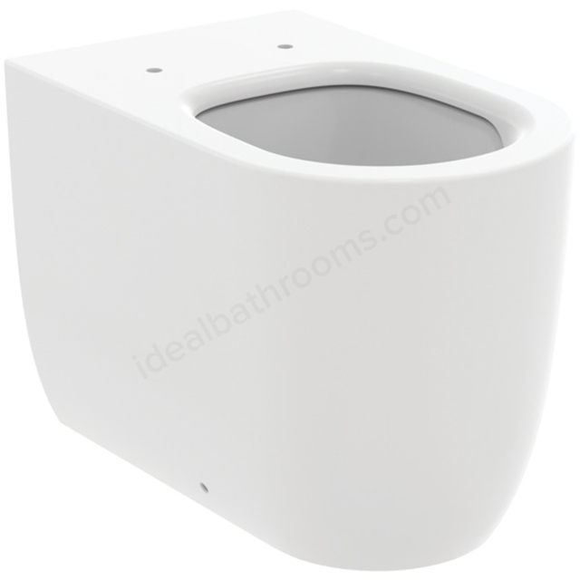 Atelier Blend Curve back to wall wc bowl with horizontal outlet; silk white