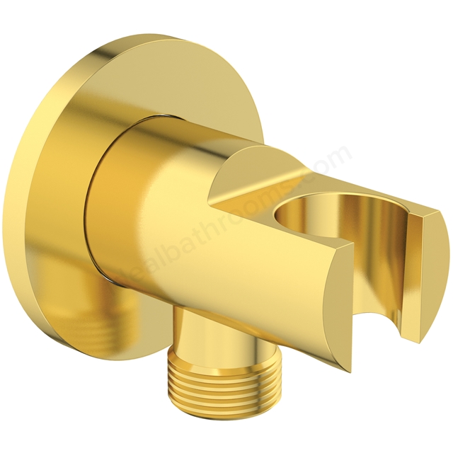 Atelier Idealrain Round Shower Handset Elbow Bracket - Brushed Gold