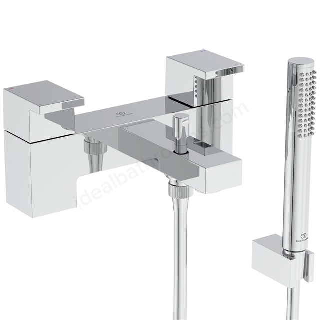 Atelier extra bath filler dual control with shower set; Chrome