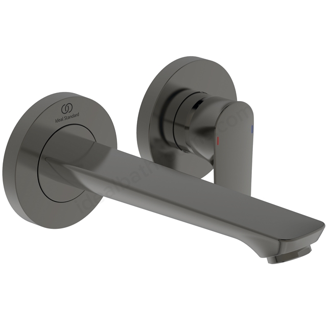 Atelier Connect Air Wall Mounted Basin Mixer w/ 185mm Spout - Magnetic Grey