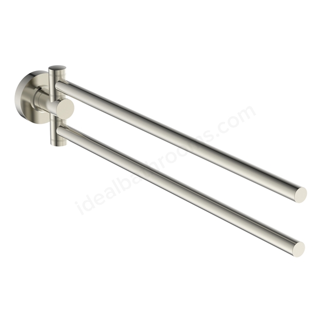 Ideal Standard IOM Double Towel Bar - Silver Storm