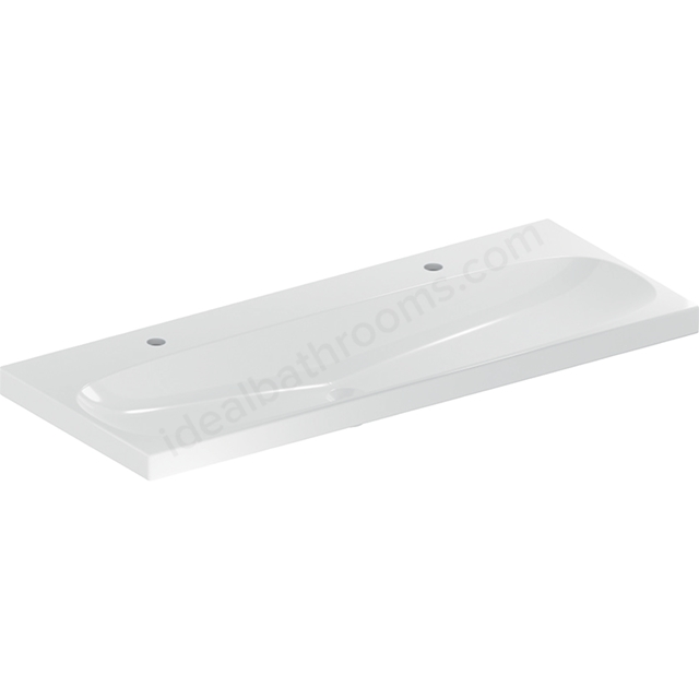 Geberit Acanto 1200mm x 480mm 2 Taphole Washbasin - White
