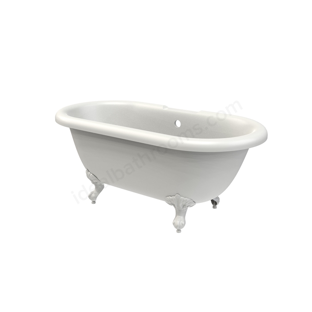 Tavistock Vitoria 1535 x 775 x 620mm Double Ended Roll Top Bath - White