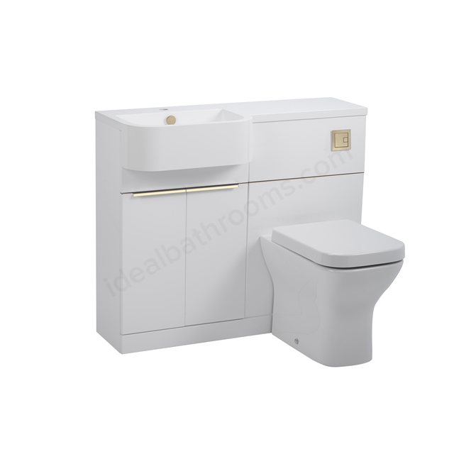 Tavistock Match 1000mm Unit, Left Handed - Gloss White