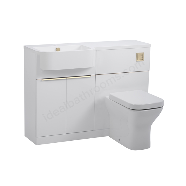 Tavistock Match 1200mm Unit, Left Handed - Gloss White