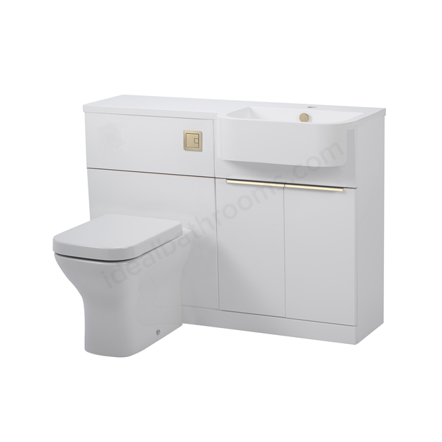 Tavistock Match 1200mm Unit, Right Handed - Gloss White