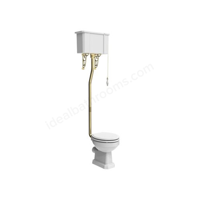 Tavistock High Level Pipe/Bracket Kit - Brushed Brass 