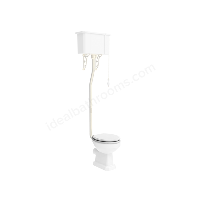 Tavistock Traditional Soft Close Seat with Brass Hinge - White