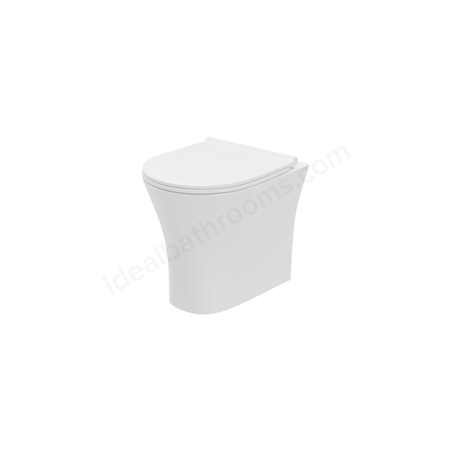 Swan Willen Rimless 400mm x 450mm x 350mm Back To Wall WC Pan - White