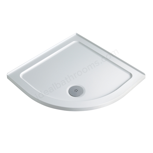 Twyford Quadrant 800x800mm Stone Resin Shower Tray; 4 Upstand