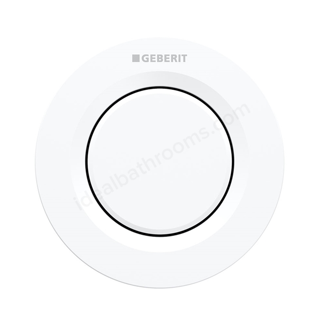 Geberit TYPE01 Single Flush Button; for Concealed Cisterns 80mm; for Solid & Dry Walls; Alpine White
