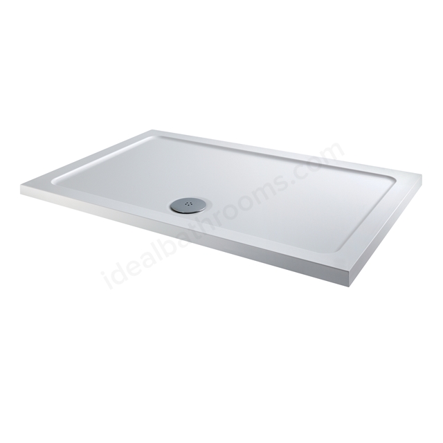 Twyford 1100x800mm Stone Resin Shower Tray; Flat Top