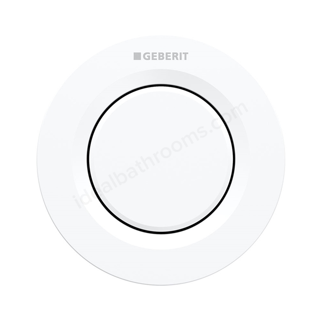 Geberit TYPE01 Single Flush Button; for Concealed Cisterns 120mm & 150mm; for Solid & Dry Walls; Alpine White
