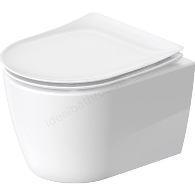 Duravit DuraPoint 480mm x 370mm Wall Mounted Rimless Compact Toilet - White