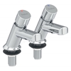 Twyford Sola Pair of Non-Concussive, Self Closing Deck-Mounted Taps