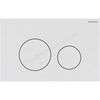 Geberit Sigma 40 Actuator Plate Dual Flush, Round, Matt White Stainless Steel