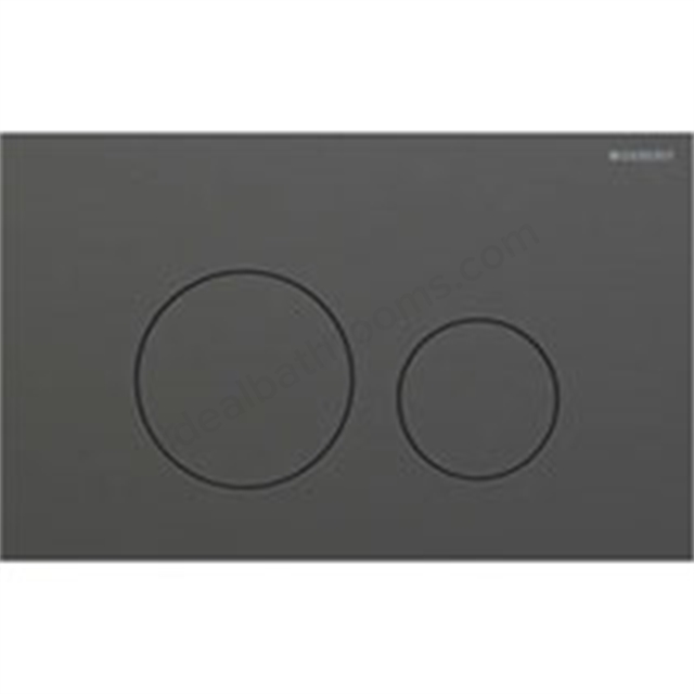 Geberit Sigma 40 Actuator Plate  Dual Flush, Round, Black Chrome Stainless Steel