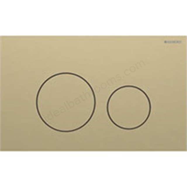 Geberit Sigma 40 Actuator Plate  Dual Flush, Round, Brass Stainless Steel