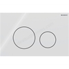 Geberit Sigma40 Round Dual Flush Plate, White Glass