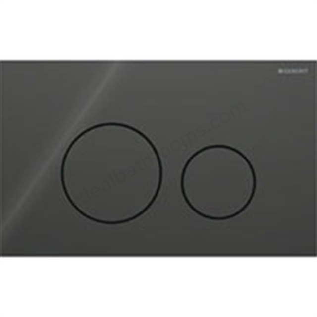 Geberit Sigma 40 Actuator Plate Dual Flush, Round, Glass Black