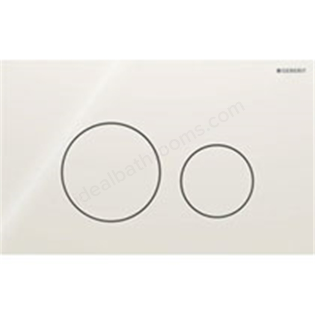 Geberit Sigma 40 Actuator Plate Dual Flush, Round, Glass Sand Grey