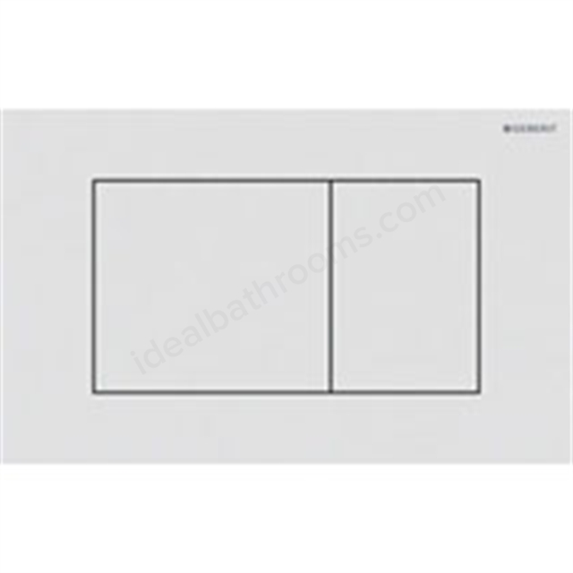 Geberit Sigma 40 Actuator Plate  Dual Flush, Square, White Painted Steel