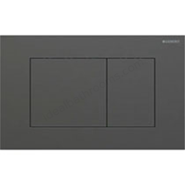 Geberit Sigma 40 Actuator Plate Dual Flush, Square, Black Chrome Steel