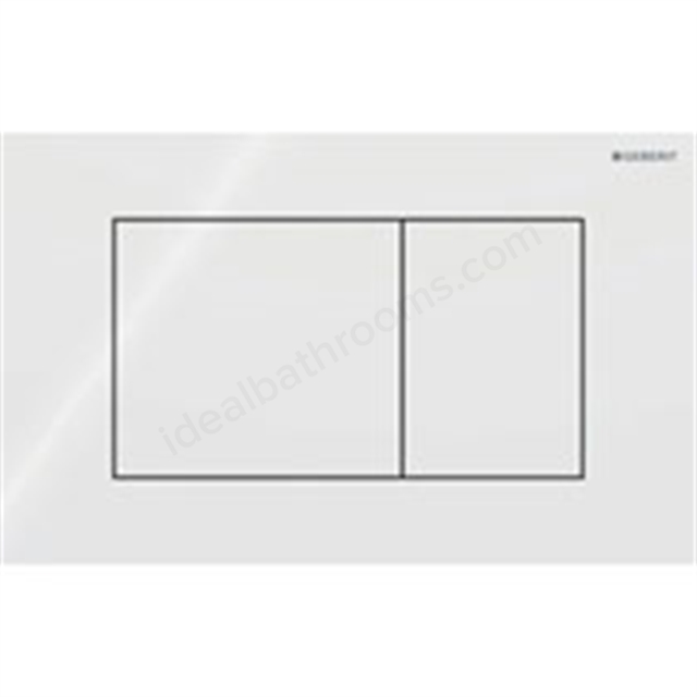 Geberit Sigma 40 Actuator Plate Dual Flush, Square, Glass White