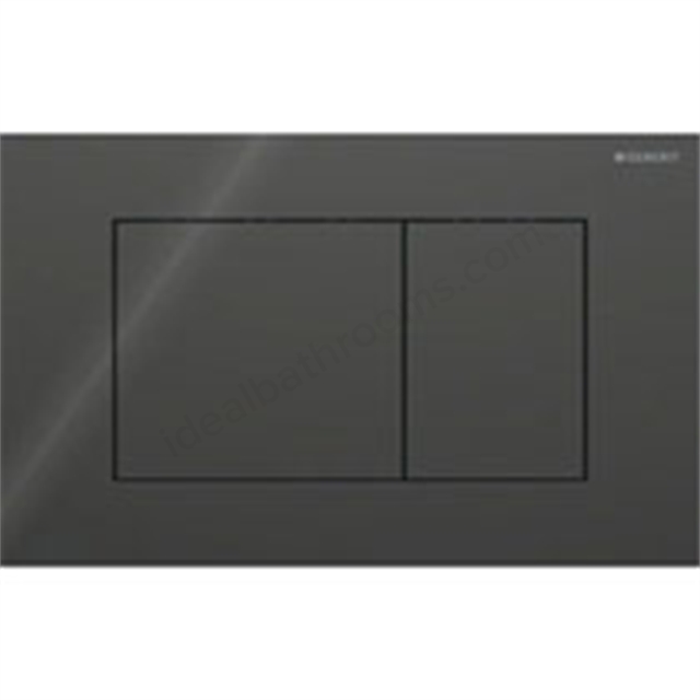 Geberit Sigma 40 Actuator Plate Dual Flush, Square, Glass Black